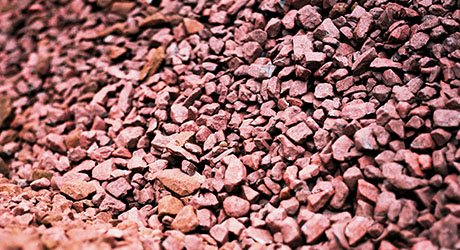 Detailed image of reddish ore